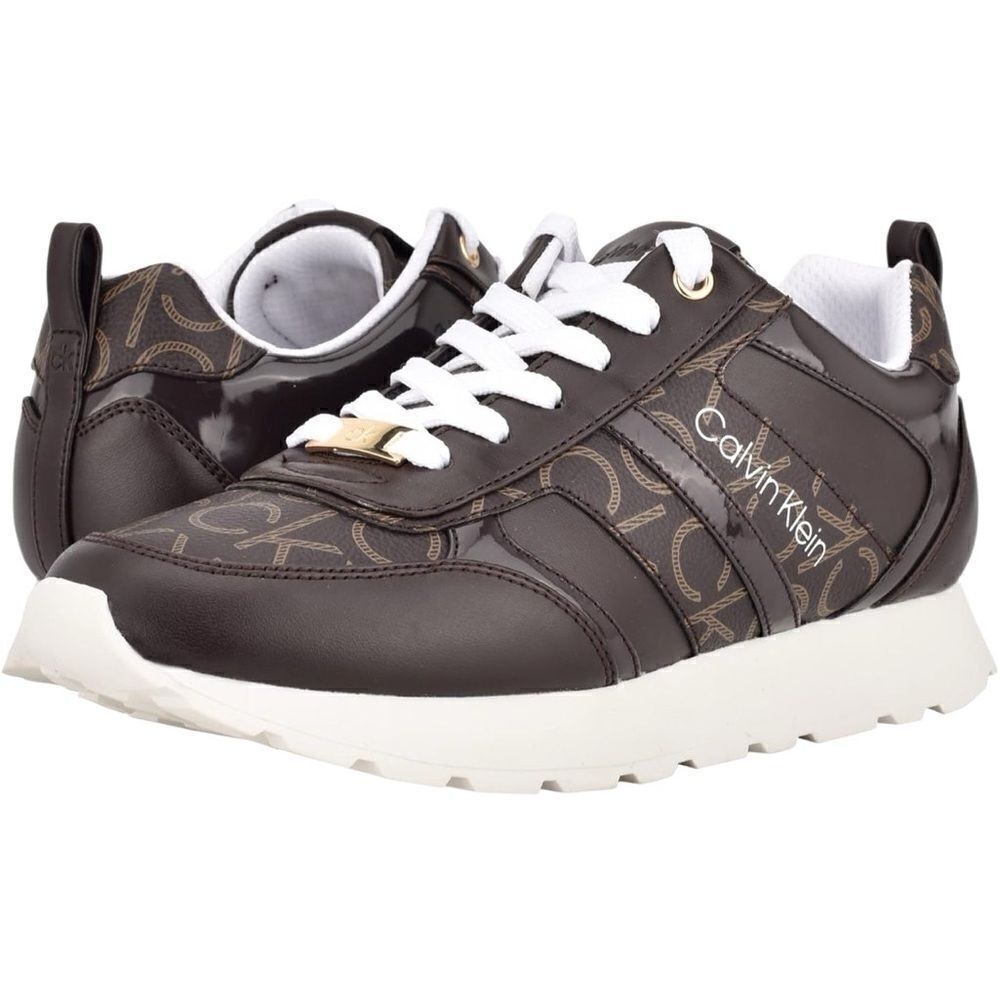 Calvin Klein Carlla athletic running shoes brown size 8 NWOT
